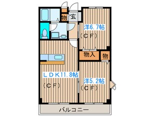 ｆｏｒｅｓｔａ　上桜木の物件間取画像